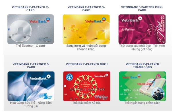 Các loại thẻ tín dụng ngân hàng công thương Vietinbank: