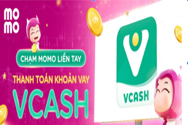 Khách hàng thanh toán Vcash  trên nền tảng momo 