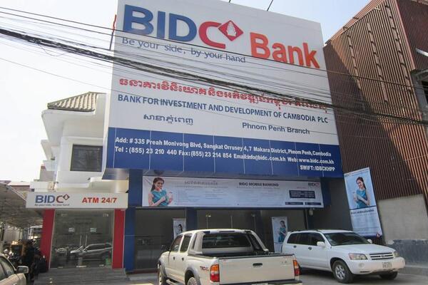 BIDC Campuchia là ngân hàng 100% vốn đầu tư của BIDV Việt Nam