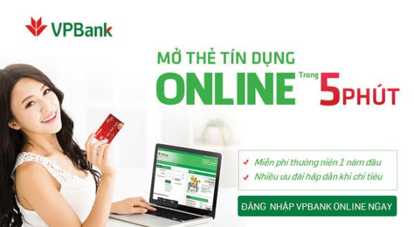 Đăng ký mở thẻ tín dụng ngân hàng Vpbank trên Website