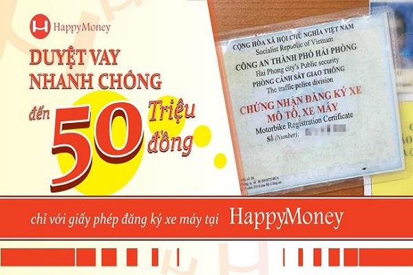 Đăng ký vay Happy Money bằng đăng ký xe máy