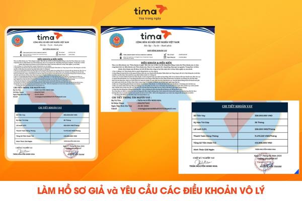 Đối tượng xấu làm giả hợp đồng mạo danh Tima