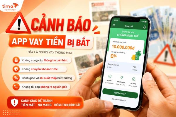 Cacnhr báo những app vay tiền bị bắt