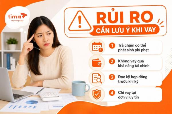 Người vay cần cân nhắc rủi ro trả chậm, phí phạt và khả năng tài chính trước khi đăng ký khoản vay