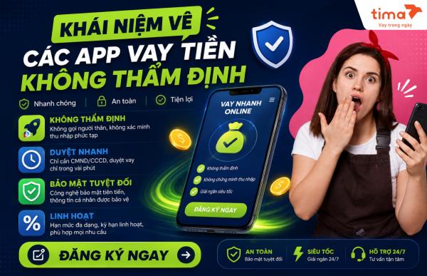 Các app vay tiền không thẩm định