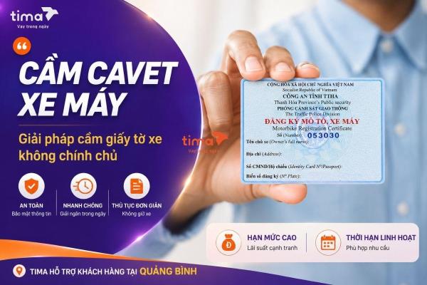 Tima nhận cầm cavet xe máy không chính chủ với hạn mức cao