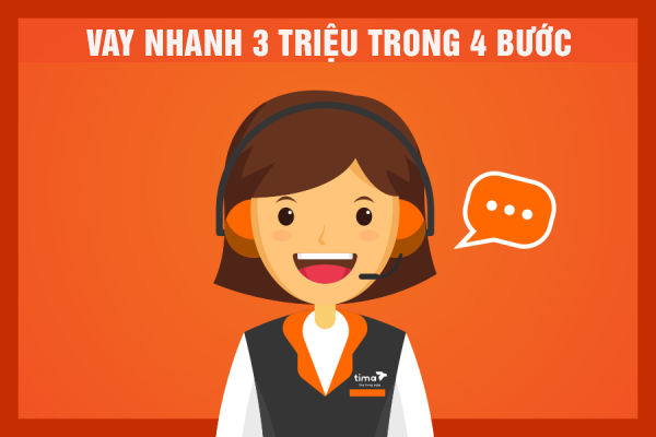 Vay tiền 3 triệu chỉ với 4 bước đơn giản qua Tima