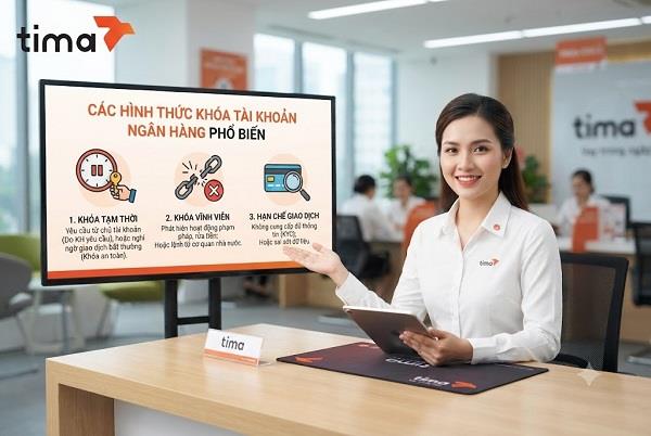 Tài khoản ngân hàng có thể bị khóa 1 chiều, 2 chiều hoặc khóa tạm thời