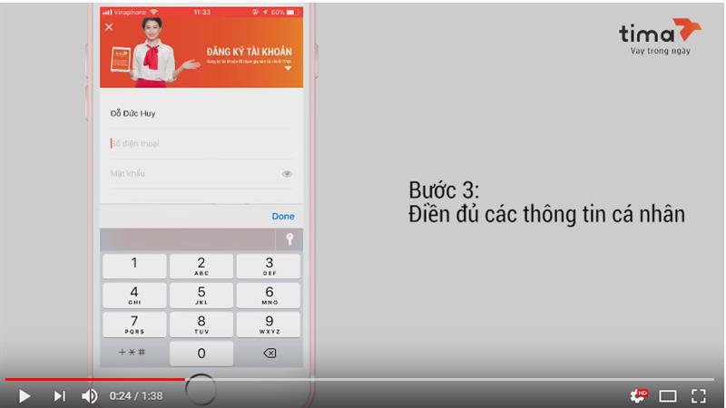 VIDEO: Hướng dẫn cách đăng ký tài khoản người đi vay trên app Tima
