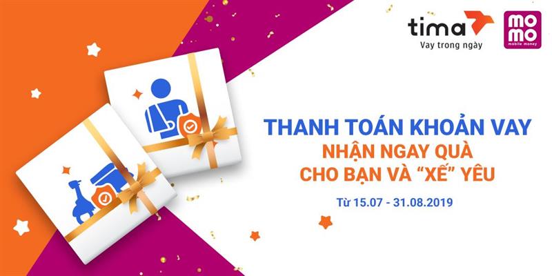 Nhận ngay quà bảo hiểm cho bạn và “xế” yêu khi thanh toán khoản vay Tima trên Ví MoMo