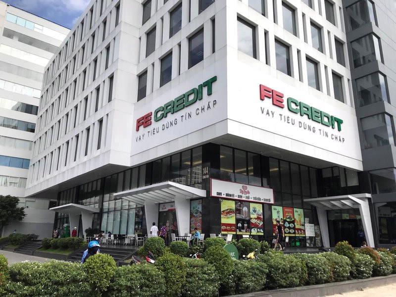 LOGO FE CREDIT MÀU XANH DƯƠNG NỔI BẬT TRÊN NỀN TRẮNG SÁNG