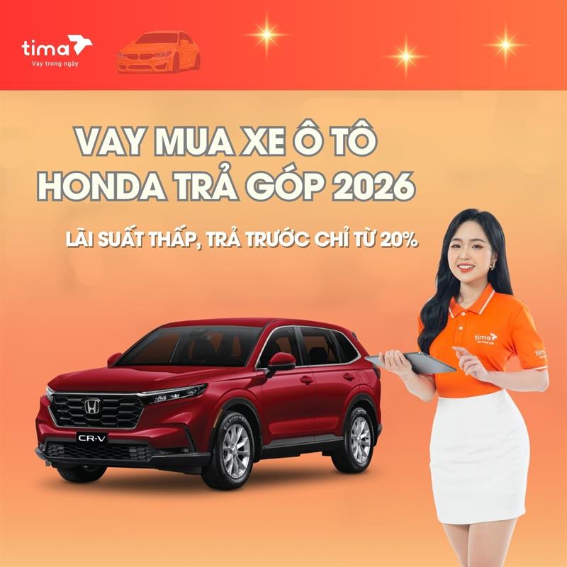 Vay mua ô tô Honda trả góp 2026
